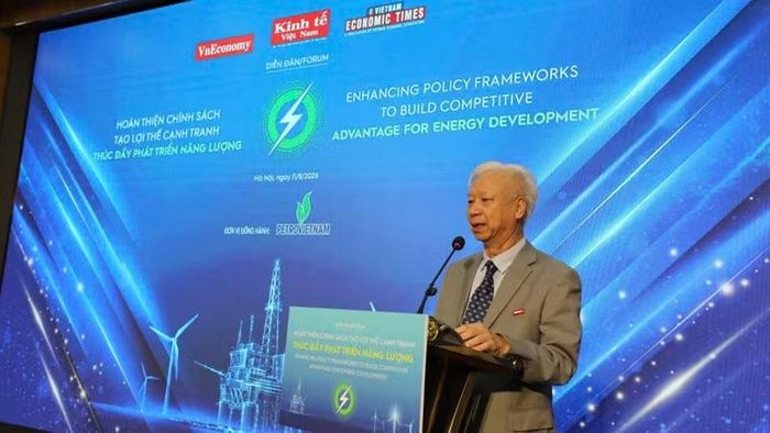 Tổng thư ký Hội Khoa học kinh tế Việt Nam, Phó Chủ tịch Hội đồng Biên tập, Tạp chí Kinh tế Việt Nam Đào Quang Bính phát biểu khai mạc diễn đàn.