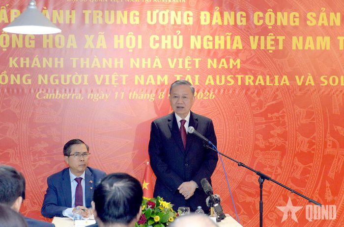   Tổng Bí thư, Chủ tịch nước Tô Lâm phát biểu tại buổi gặp. 