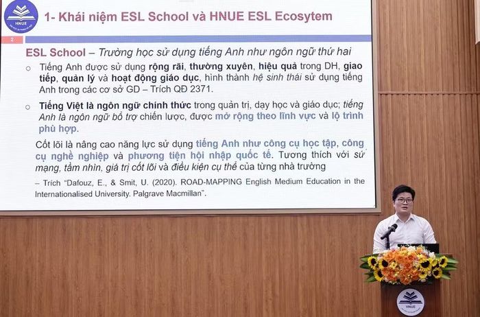 TS Trần Bá Trình - Trưởng phòng Đào tạo, Trường Đại học Sư phạm Hà Nội chia sẻ tại chương trình.