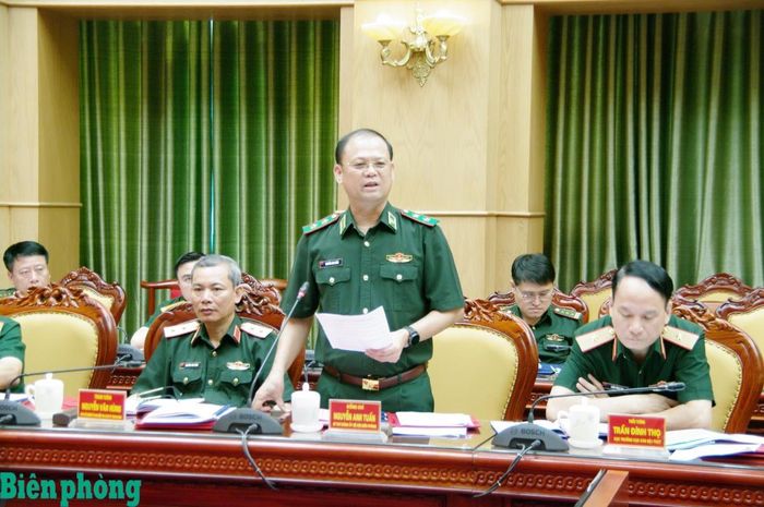 Trung tướng Nguyễn Anh Tuấn phát biểu tại hội nghị. Ảnh: Thu Minh