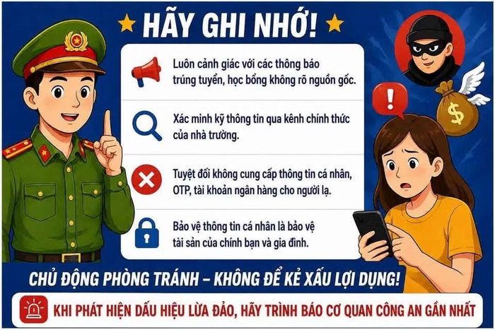 Khuyến cáo từ công an.