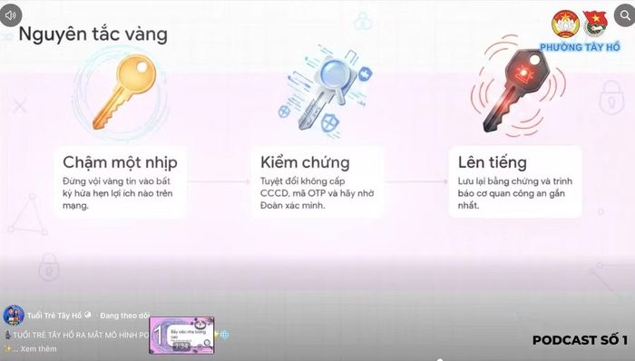 Nguyên tắc an toàn trên môi trường số được lưu ý.
