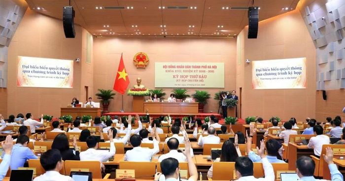Kỳ họp HĐND thành phố Hà Nội. Ảnh: TP.