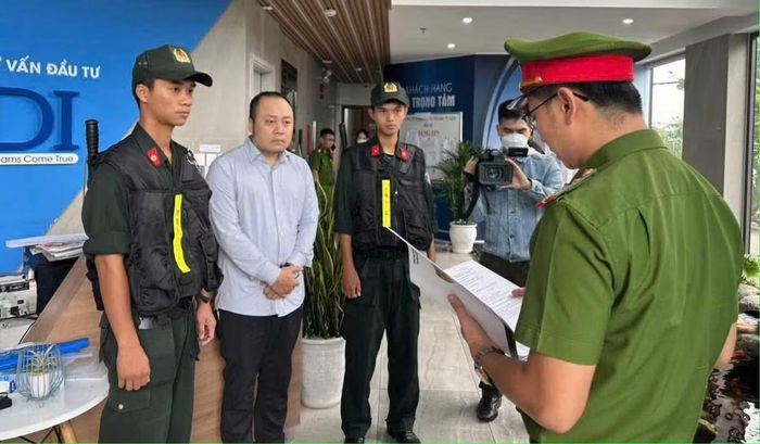 Nguyễn Quang Hoàng, Tổng giám đốc, Chủ tịch HĐTV Công ty GFDI thời điểm bị bắt giữ (Ảnh: CA)