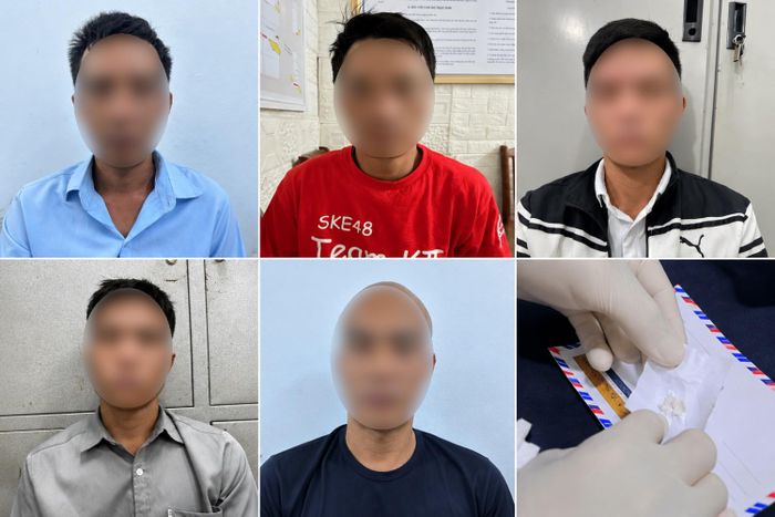 Các đối tượng liên quan đến hành vi mua bán, tàng trữ và tổ chức sử dụng trái phép chất ma túy xảy ra tại lán trại công trình xây dựng tại Cơ quan Công an.
