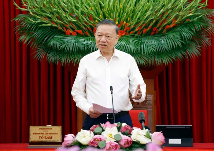 Tổng Bí thư, Chủ tịch nước Tô Lâm chủ trì phiên họp lần thứ nhất của Ban Chỉ đạo Trung ương về tổng kết thực tiễn và nghiên cứu sửa đổi, bổ sung Điều lệ Đảng. Ảnh: TTXVN