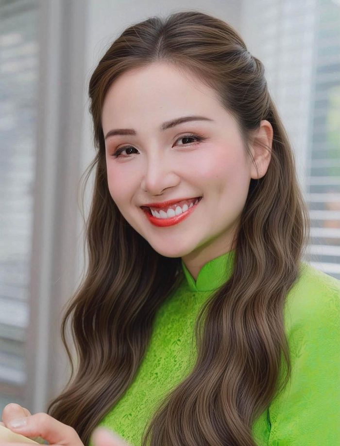 Hoa hậu Diễm Hương xinh đẹp rạng rỡ.