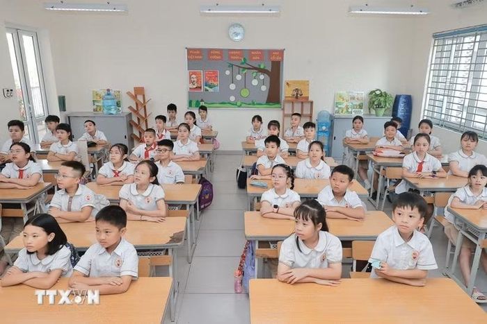 Theo hướng dẫn của Bộ Nội vụ, việc giải quyết chính sách phải gắn liền với kế hoạch rà soát, bố trí đội ngũ nhà giáo và nhân viên hỗ trợ nhằm nâng cao chất lượng giáo dục. (Ảnh: Minh Quyết/TTXVN)