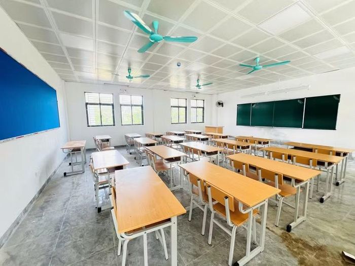 Phòng học tại Trường Trung học phổ thông Đặng Trần Đức. (Ảnh: Sở GD-ĐT Hà Nội)