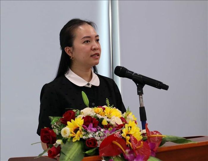 Bà Nguyễn Thị Hoài An, Phó Giám đốc Sở Văn hóa, Thể thao và Du lịch thành phố Đà Nẵng phát biểu tại Hội thảo.