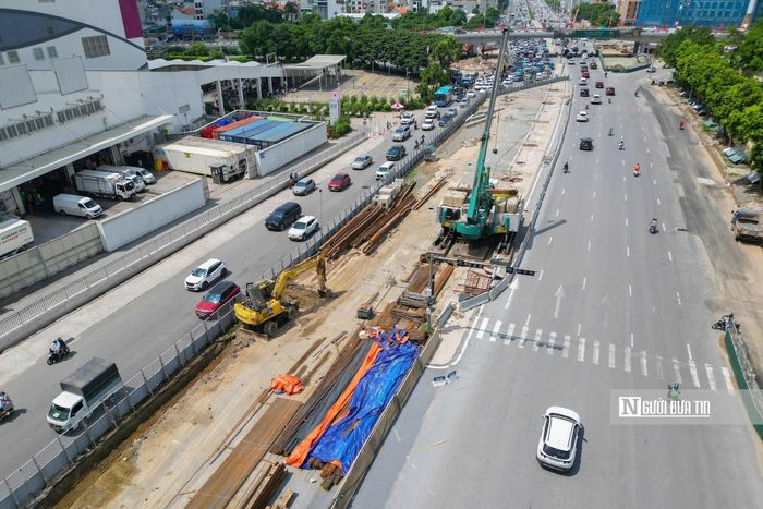 Sau khoảng 9 tháng thi công, diện mạo công trường đã có nhiều thay đổi so với thời điểm khởi công.