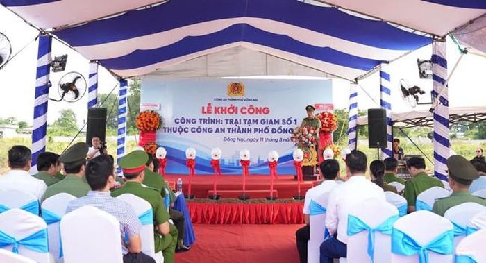 Toàn cảnh buổi lễ khởi công. Ảnh Công an Tp.Đồng Nai