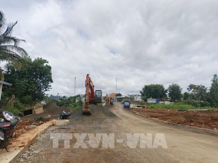 Dự án đường Hùng Vương, (phường Tân Lập) được giải phóng mặt bằng sau nhiều năm vướng mắc. Ảnh: Tuấn Anh – TTXVN