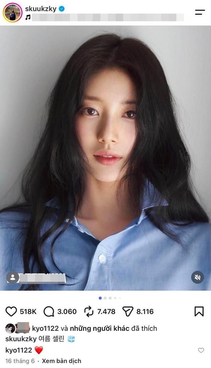 Song Hye Kyo nhiều lần công khai bày tỏ sự yêu thích dành cho Suzy. Trong một bài đăng hồi tháng 6 của Suzy, Song Hye Kyo để lại biểu tượng trái tim.