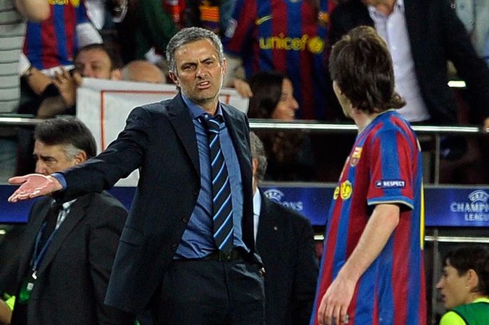 Mourinho và Messi. Ảnh: Getty Images