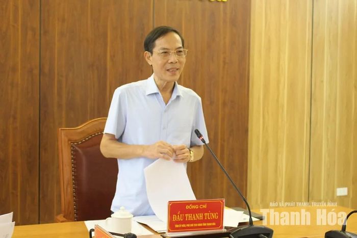 Phó Chủ tịch UBND tỉnh Đầu Thanh Tùng phát biểu kết luận hội nghị.