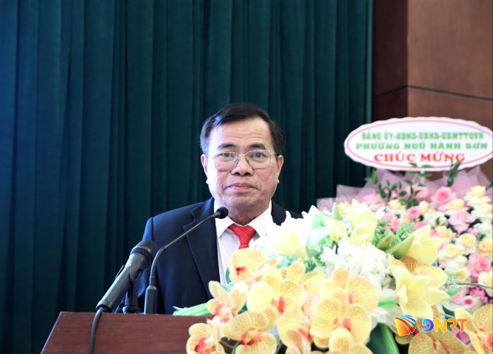 Chủ tịch Hội Nạn nhân chất độc da cam/dioxin thành phố Nguyễn Văn An phát biểu tại đại hội. Ảnh: TRỌNG HUY