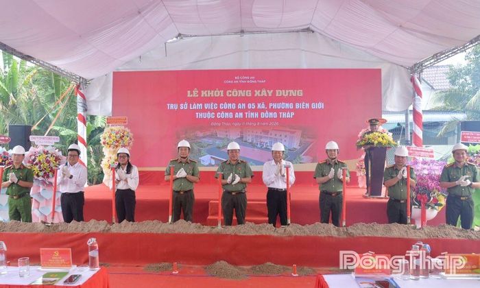 Khởi công xây dựng Trụ sở làm việc Công an 5 xã, phường biên giới trên địa bàn tỉnh.