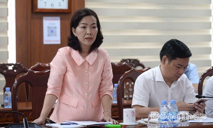 Đại diện các đơn vị phát biểu tại buổi làm việc.