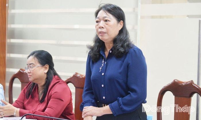 Đại diện các đơn vị phát biểu tại buổi làm việc.