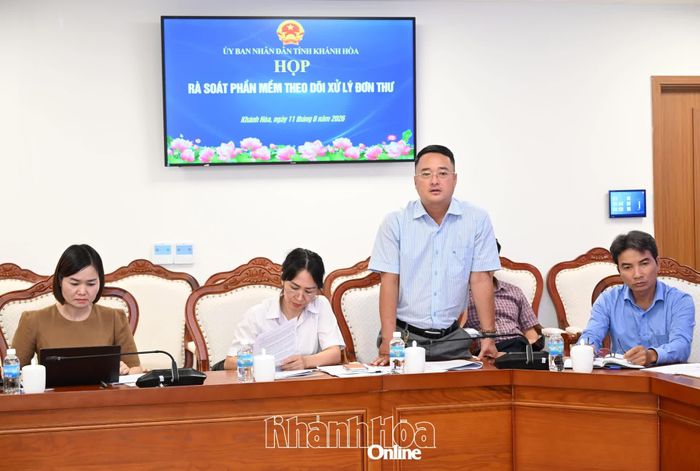 Lãnh đạo Thanh tra tỉnh phát biểu ý kiến.