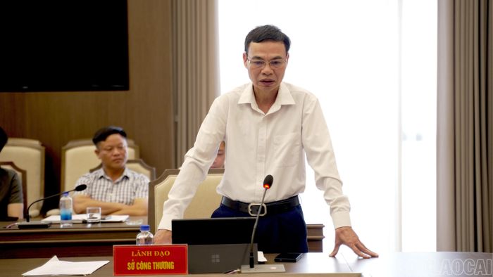 Lãnh đạo các sở, ngành phát biểu, đề xuất giải pháp tháo gỡ khó khăn cho doanh nghiệp.