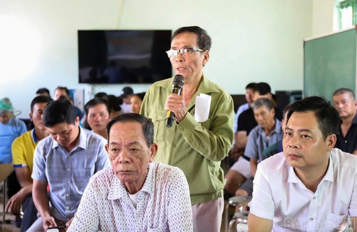 Đại diện hộ dân tham gia ý kiến.