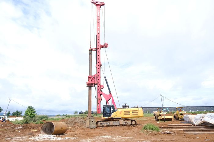Đơn vị thi công triển khai thi công nền móng, cọc khoan nhồi các cầu vượt