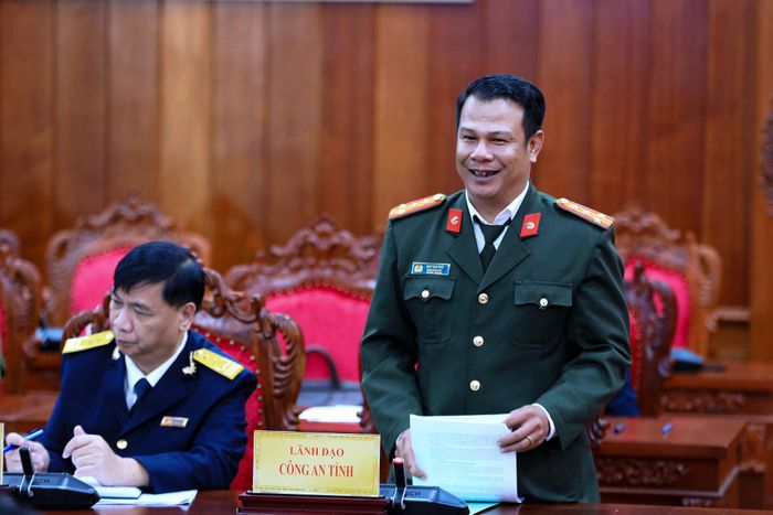 Đại tá Nay Gia Phú, Phó Giám đốc Công an tỉnh Lâm Đồng đề nghị tăng cường phối hợp trong đấu tranh phòng, chống tội phạm liên quan đến thuế