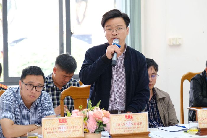 Ông Trần Văn Hiệp, Quyền Giám đốc Ban Quản lý dự án đầu tư xây dựng số 1 tỉnh Lâm Đồng phát biểu
