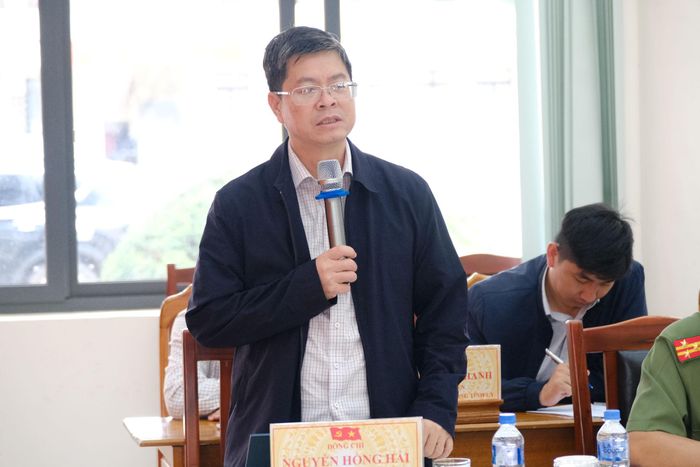 Đồng chí Nguyễn Hồng Hải, Ủy viên Ban Thường vụ Tỉnh ủy, Phó Chủ tịch UBND tỉnh Lâm Đồng phát biểu tại buổi làm việc