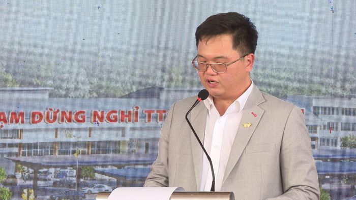 Ông Đặng Huỳnh Anh Tuấn, Giám đốc Khối Vận hành Tập đoàn TTC, đại diện cổ đông lớn trong Liên danh đầu tư TTC Châu Thành phát biểu