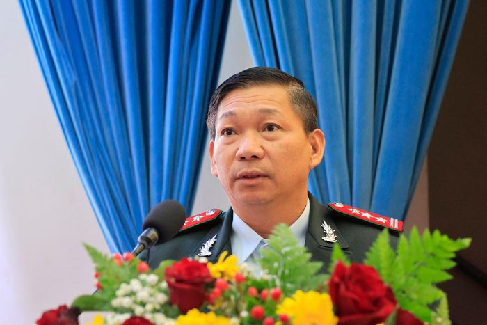 Đồng chí Trần Mậu Dũng, Phó Chánh Thanh tra tỉnh phát biểu khai mạc lớp tập huấn