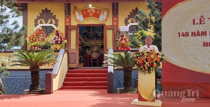 Lễ tưởng niệm được tổ chức tại Đền thờ Kỳ vĩ Quận công Nguyễn Văn Tường ở xã Nam Cửa Việt - Ảnh: Q.N