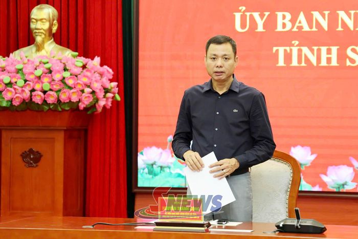 Đồng chí Nguyễn Thành Công phát biểu kết luận cuộc họp.