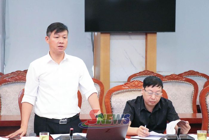 Lãnh đạo Sở Công Thương phát biểu.