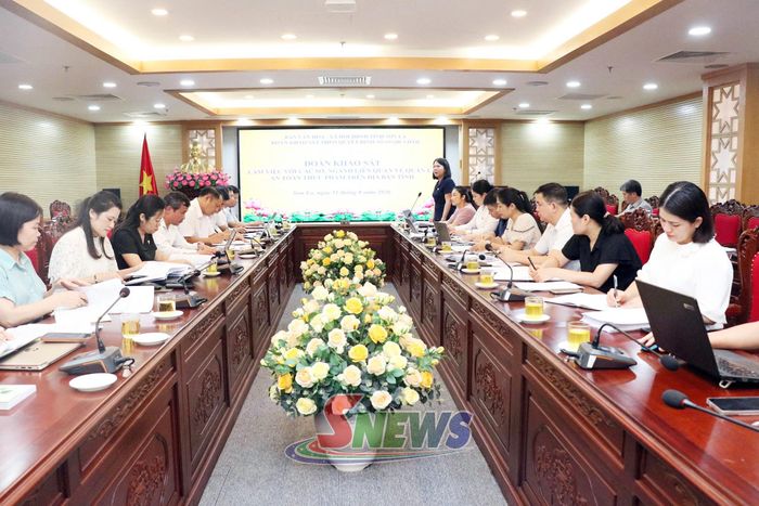 Đoàn khảo sát của Ban Văn hóa - Xã hội HĐND tỉnh làm việc với các sở, ngành liên quan.