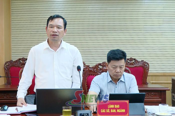 Lãnh đạo Sở NN&MT phát biểu tại cuộc làm việc.