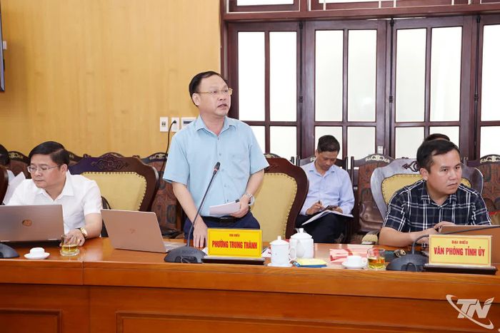Lãnh đạo phường Trung Thành phát biểu tại Hội nghị.