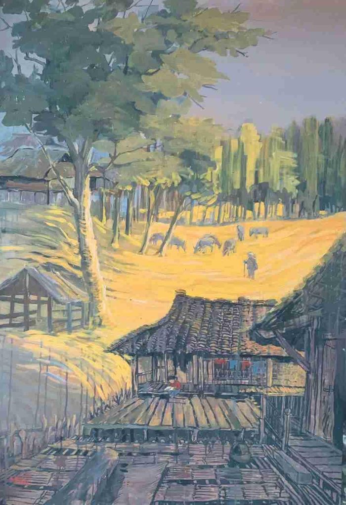 Đét lăng slườn. Tranh: Hà Ngọc Nhai