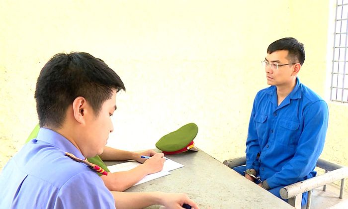 Hồ Văn Khoa tại cơ quan điều tra.