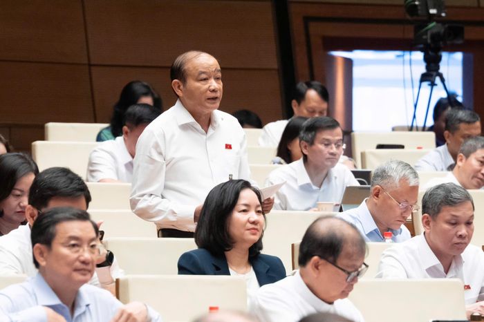 Đại biểu Lã Thanh Tân (đoàn Hải Phòng). Ảnh: Media Quốc hội.