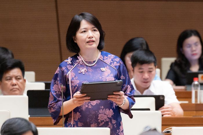 Đại biểu Nguyễn Thị Mai Thoa (đoàn TP Hải Phòng). Ảnh: Media Quốc hội.