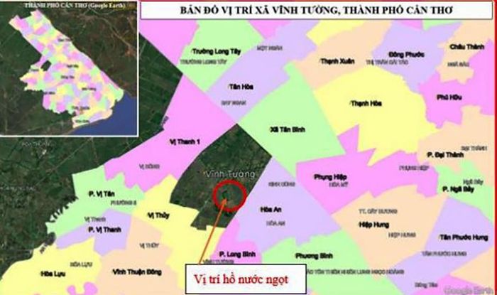 Sở đồ vị trí Hồ nước ngọt.