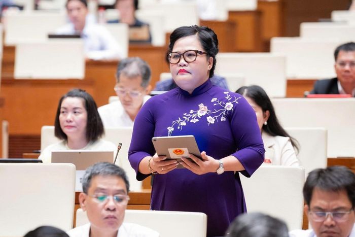 Đại biểu Nguyễn Thị Sửu (đoàn TP. Huế). Ảnh: Quochoi.vn