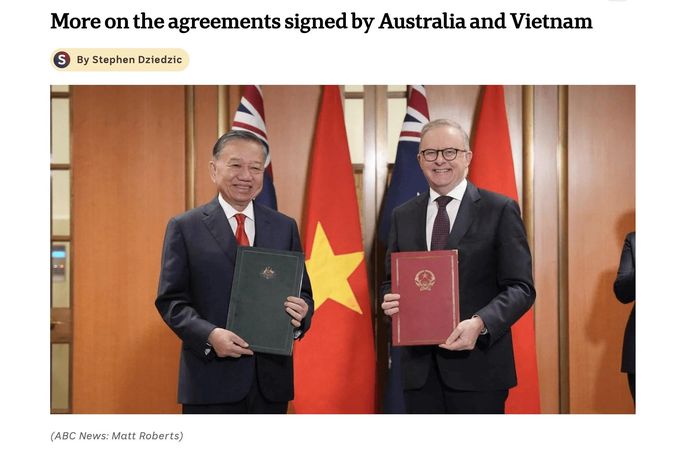 Ảnh chụp màn hình bài báo trên ABC News