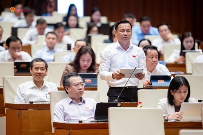 ĐBQH Trần Quang Tâm (Đắk Lắk) phát biểu. Ảnh: Phạm Thắng