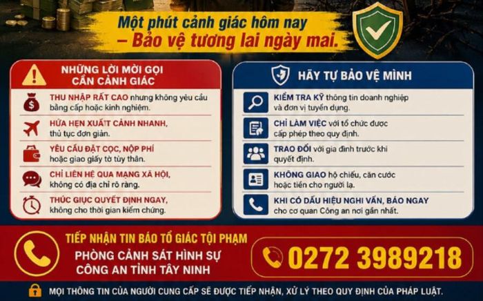 Công an tỉnh Tây Ninh khuyến cáo người dân cảnh giác