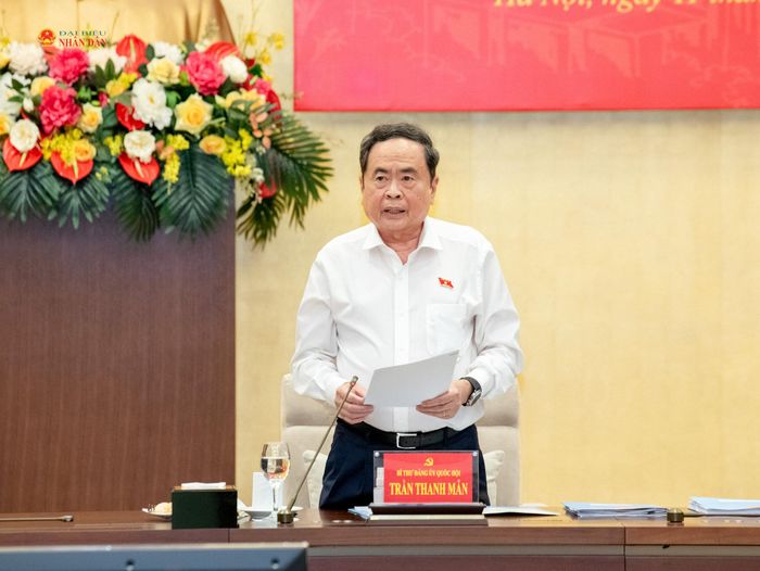 Bí thư Đảng ủy Quốc hội, Chủ tịch Quốc hội Trần Thanh Mẫn phát biểu