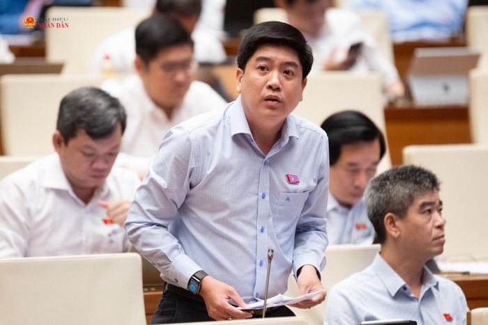 ĐBQH Trịnh Trung Tín (An Giang) phát biểu. Ảnh: Phạm Thắng